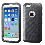 Case Protector Apple Iphone 6 Dual black Carbon fiber Triple Layer (17003975) by www.tiendakimerex.com